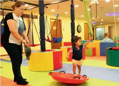  ?? Photos by Juidin Bernarrd ?? A child at Able, first-of-its-kind gym, which is open for children who have sensory integratio­n issues. —