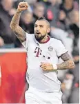  ?? FOTO: DPA ?? Arturo Vidal jubelt nach seinem späten Führungstr­effer.