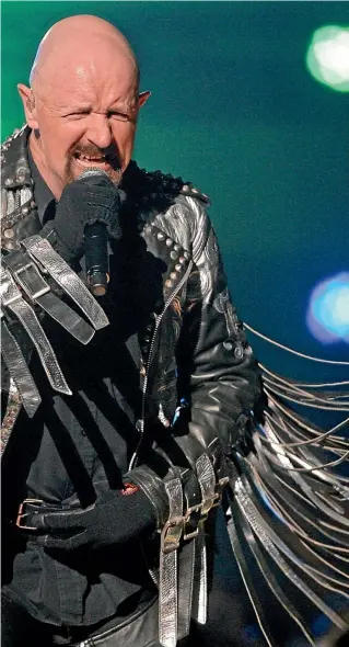  ??  ?? Judas Priest are still going strong. Their lead singer Rob Halford reckons their memorable life would be worthy of a memoir.