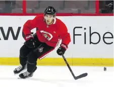  ?? TONY CALDWELL ?? Senators defenceman Chris Wideman is determined to see game action before the team’s season ends on April 7.
