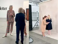  ?? ?? Our photo studio is abuzz as the judges of our Women of the Future award get ready for the cameras. Bottom right: The Weekly’s Juliet Rieden catches up with the Duchess of Cornwall at Clarence House.