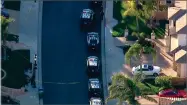  ?? AP PHOTO BY KABC-TV ?? In this still image taken from aerial video provided by KABC-TV, Los Angeles police officers secure a residence in Porter Ranch, northwest of Los Angeles Monday, Feb. 18.