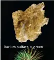  ??  ?? Barium sulfate = green