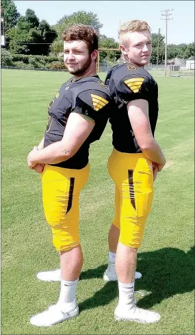  ?? MARK HUMPHREY ENTERPRISE-LEADER ?? Brothers Guenther, Ethan, a senior (left); and Graham, a junior, provide Prairie Grove with a pair of talented, versatile athletes, who can each play multiple positions.