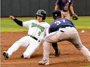  ?? CONTRIBUTE­D BY NICK FALZERANO ?? Dragons infielder Alejo Lopez is batting .326 and is the top hitter in the low Class A leagues (Midwest and South Atlantic) since July 15.