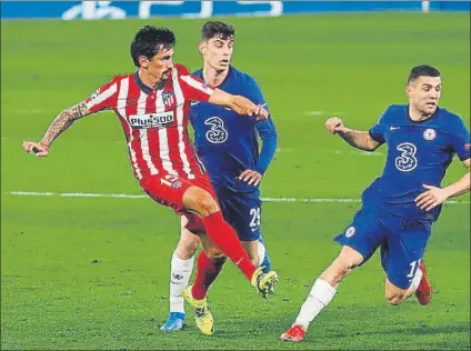  ?? FOTO: ATLÉTICO ?? Stefan Savic, en el partido que le endrentó ante el Chelsea en la vuelta de los cuartos de final de la Liga de Campeones