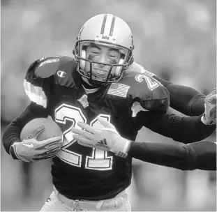  ?? JONATHAN DANIEL/GETTY ?? Taylor Stubblefie­ld, pictured during his playing days at Purdue, leaves Miami after one season as wide receivers coach to join the Penn State staff.