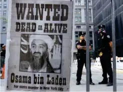  ??  ?? The hunt for bin Laden finally ended in 2011, nearly 10 years after the events of 9/11 REUTERS