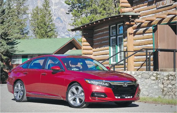  ?? PHOTOS: DEREK McNAUGHTON / DRIVING. CA ?? The Honda Accord enters its 10th generation with sharper styling, new engines — gone is the V6 — a new platform and an interior that, in the top-line Touring, comes very close to matching the fit and finish of an Audi or BMW.