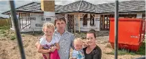  ??  ?? Chris Burrowes and his family at their Rolleston property.