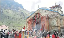  ?? HT ?? Sixmonthlo­ng annual Chardham yatra starts from April 18.