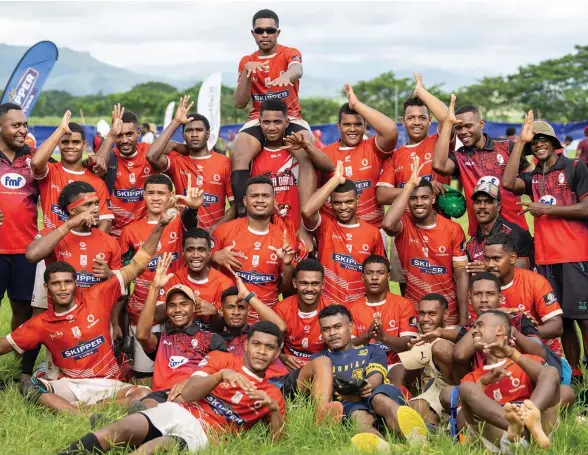  ?? Photo: Sereana Salalo ?? Macuata Under-20 rugby team following their win against Fiji Pine Ba Juniors at Vinod Patel Park, Ba, on April 13, 2024.