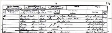  ??  ?? Does this 1861 census return show Henry living in Bermondsey?