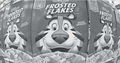  ?? GENE J. PUSKAR/AP FILE ?? Kellogg’s, whose brands include Eggo waffles, Rice Krispies cereal and MorningSta­r Farms vegetarian products, said the proposed spinoffs of the yet to be named cereal and plant-based companies are expected to be completed by the end of 2023.