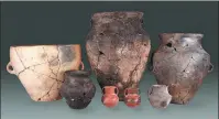  ?? PROVIDED TO CHINA DAILY ?? Pottery vessels unearthed from tombs at the Xia’eryamakebu Site in Dulan county, Qinghai province.
