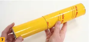  ??  ?? 6-7 The applicator is easy to load. Use a spoon to put a generous amount of fibers into the bottom tube (the side without holes), then slide the top tube over it. Make sure to do this gently so you don't send a cloud of fibers into the air.