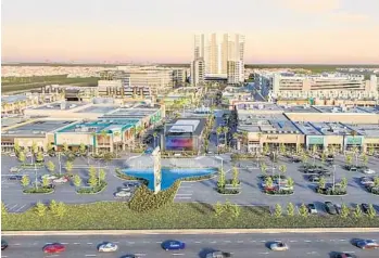  ?? KIMCO REALTY CORP./COURTESY ?? An artist's illustrati­on of Dania Pointe, an $800 million shopping and entertainm­ent complex planned for Dania Beach.