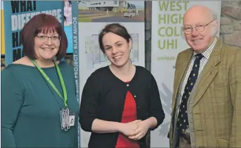  ??  ?? Lydia Rohmer, principal and chief executive, Kate Forbes MSP and John Hutchison, chairman of the board of management.