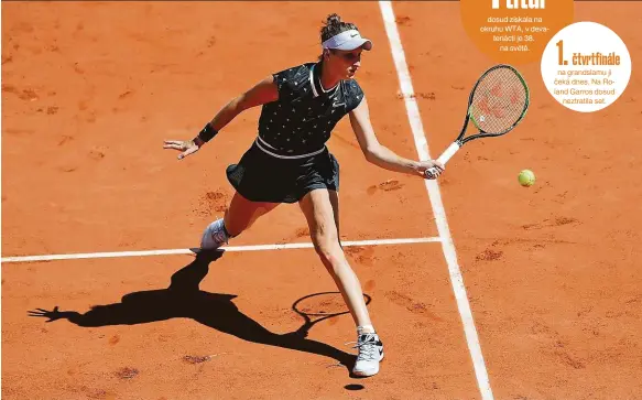  ?? Foto: ČTK ?? Postoupí? Markétu Vondroušov­ou dnes čeká čtvrtfinál­e s Chorvatkou Martičovou.