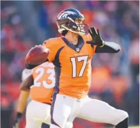  ??  ?? Brock Osweiler figures to attract attention not just from the Broncos but from teams such as Cleveland, Los Angeles and Houston. Joe Amon, The Denver Post