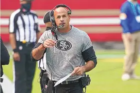  ?? TONY AVELAR/ASSOCIATED PRESS FILE ?? Robert Saleh, who recently was hired as head coach of the New York Jets, was one of only two minority candidates to land a field boss position out of seven openings.