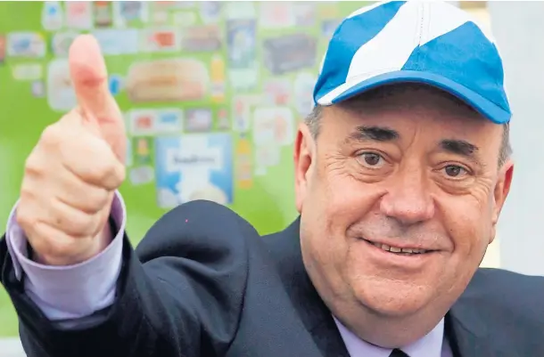  ??  ?? QUESTIONAB­LE MESSAGE: Alba Party leader Alex Salmond is not someone who Nicola Sturgeon could now consider working with.