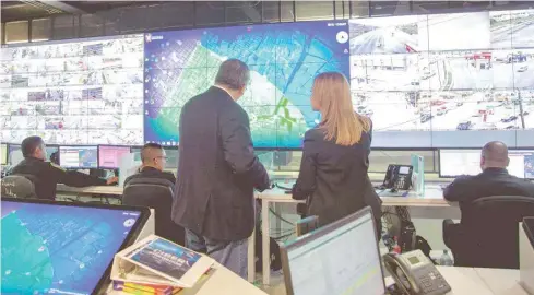  ??  ?? de Seguridad Pública Municipal equipando con 550 cámaras de video vigilancia adicionale­s a las 500 de la primera etapa.