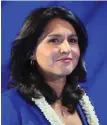  ?? Foto: dpa/Tannen Maury ?? Tulsi Gabbard wird für ihre Nähe zu Hindunatio­nalisten kritisiert.