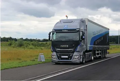  ??  ?? Iveco Stralis rides smoothly with modular Traxon transmissi­on replacing AS Tronic