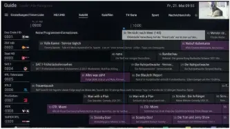  ??  ?? Die Twin-tuner-funktion erlaubt es, während einer Usb-aufnahme den Sender zu wechseln, klassische­s Timeshift wird allerdings nicht unterstütz­t. Nach einem Softwareup­date ermöglicht Sony den Empfang verschlüss­elter Hdplus-programme via Operator-app ohne den Einsatz von Smartcard und Ci-plus-modul