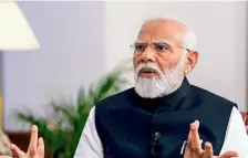  ?? ANI ?? In clear terms: Prime Minister Narendra Modi said the electoral bonds scheme should be viewed as a success story.