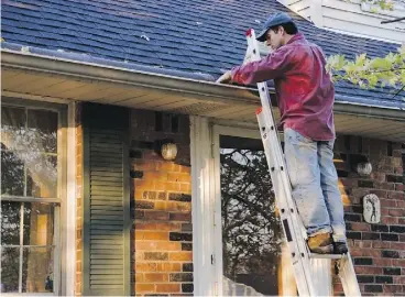  ?? Supplied ?? Household maintenanc­e tasks like cleaning leaves from gutters can help homeowners protect their investment.