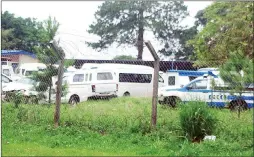  ?? ?? Some of the police cars which were written off, parked and rotting at Matsapha Police Academy, where they are also allegedly looted. Government wants to do away with such challenges in a new plan of securing its fleet through fleet leasing and financing.