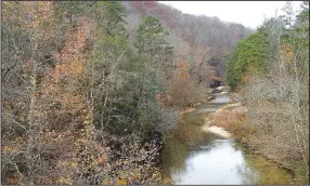  ?? (NWA Democrat-Gazette/Flip Putthoff) ?? North Sylamore Creek meanders near Gunner Pool recreation area, a lovely camping area and trail access.