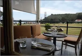  ?? ALAN DEP — MARIN INDEPENDEN­T JOURNAL ?? Murray Circle at Cavallo Point in Sausalito offers a four-course Easter brunch served on the porch or inside.