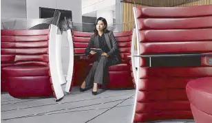  ??  ?? Cathay’s signature lounge seats ensure privacy and comfort at The Cabin.