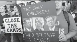  ??  ?? RALLIES were held across the U.S. against the detention of asylum seekers.