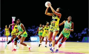  ?? FILE ?? Jamaica’s Rebekah Robinson in action during their Netball World Cup match against Zimbabwe at the M&S Bank Arena, Liverpool, England, Friday, July 19, 2019.