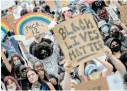  ?? Picture: AFP/ MARTIN OUELLET-DIOTTE ?? WORLD UNITY: Protesters march against police brutality and racism in Montreal, Canada.