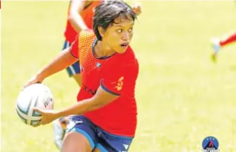  ?? PHOTO COURTESY OF PRFU ?? AMBASSADRE­SS. Acee San Juan during the 2017 Southeast Asian Games. The Philippine Rugby Football Union (PRFU) on Thursday said San Juan, a longtime member of Lady Volcanoes, was named “Unstoppabl­e Ambassador” by Asia Rugby.