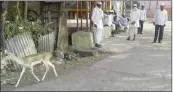  ??  ?? Villagers are zealously guarding this black buck.