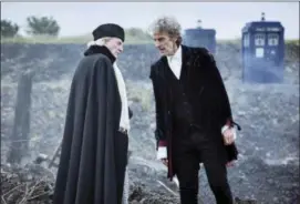  ??  ?? In this undated handout photo, actors David Bradley and Peter Capaldi in a scene from the Christmas episode of the show “Doctor Who”.