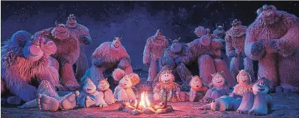  ?? WARNER BROS. ?? “Smallfoot” flips the whole Yeti /human phenomenon.