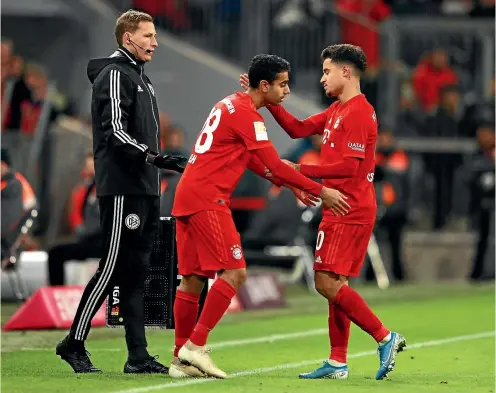  ?? GETTY IMAGES ?? Sarpreet Singh made his Bayern Munich debut when he replaced Brazilian Philippe Coutinho in the 82nd minute of their Bundesliga match against Werder Bremen.