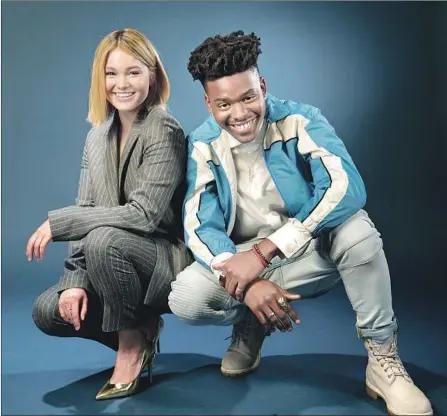  ?? Kirk McKoy Los Angeles Times ?? OLIVIA HOLT is Dagger to Aubrey Joseph’s Cloak in a new Freeform series about troubled teens dealing with surprise superpower­s.