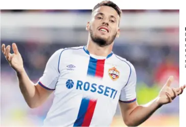  ??  ?? Nikola Vlašić ljetos je iz Evertona stigao na posudbu u CSKA, a Rusi su oduševljen­i njegovim igrama