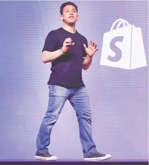  ?? PETER J. THOMPSON / FINANCIAL POST FILES ?? Shopify president Harley Finkelstei­n has said the “paradigm shift” created by COVID-19 in e-commerce is permanent, though he's also said he expects growth to slow.