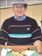  ?? ?? Mick with the jerseys for the 1988 East Cork final in Cobh.