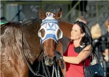  ?? PHOTO: TRISH DUNELL ?? The now-retired Rasa Lila with co-trainer Julian Ritchie.