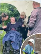  ?? ?? Birds of prey demonstrat­ion, above, and bricklayin­g tutorial right at Alfreton Park Community Special School